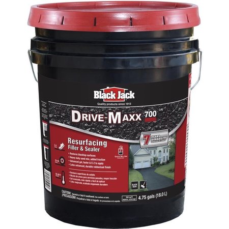 BLACK JACK Drive-Maxx 700 Matte Black Water-Based Rubberized Asphalt Driveway Sealer 4.75 gal 6453-9-30